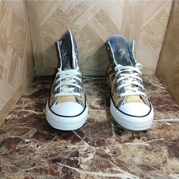 NEW Converse women's All star Chuck taylor palm tree yellow shoe size 10.5 - Picture 8 of 12